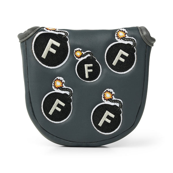 F Bombs Mallet Putter Cover (Grey)