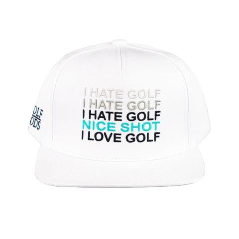 Golf Gods - I Hate Golf White SnapBack