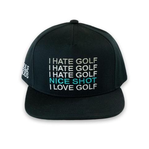 Golf Gods - I Hate Golf Black SnapBack