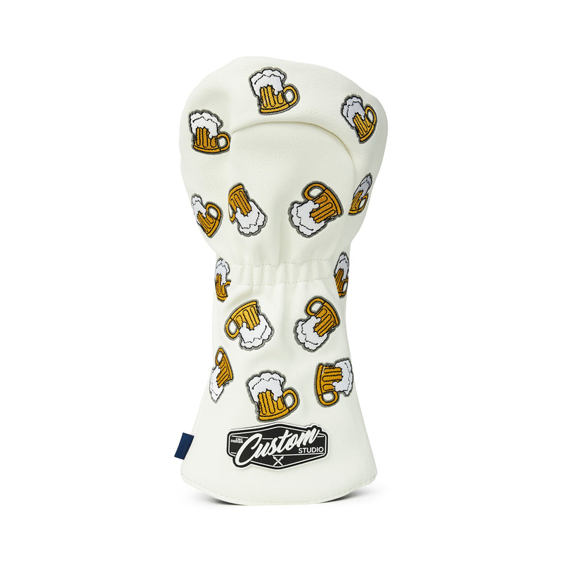 Here for Beer Driver Headcover (White)