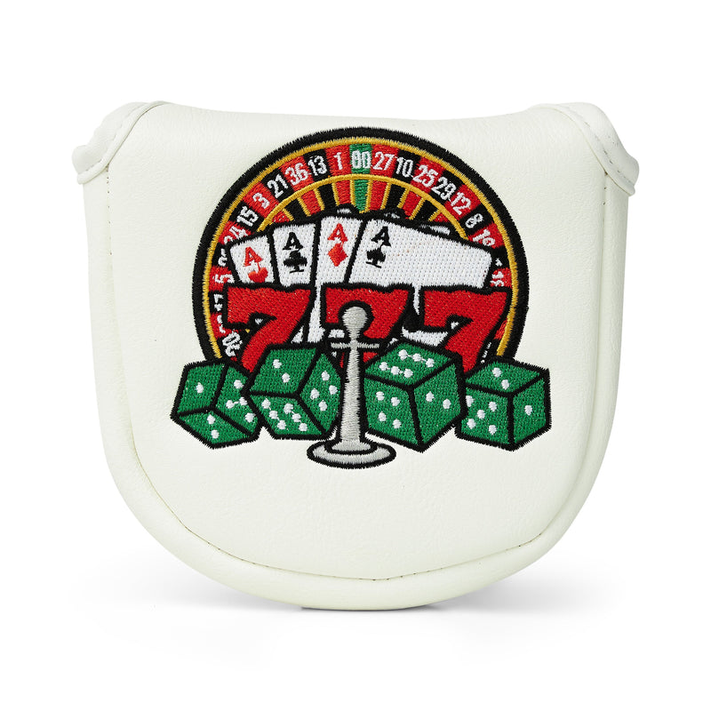 Gambling Mallet Putter Cover (White)